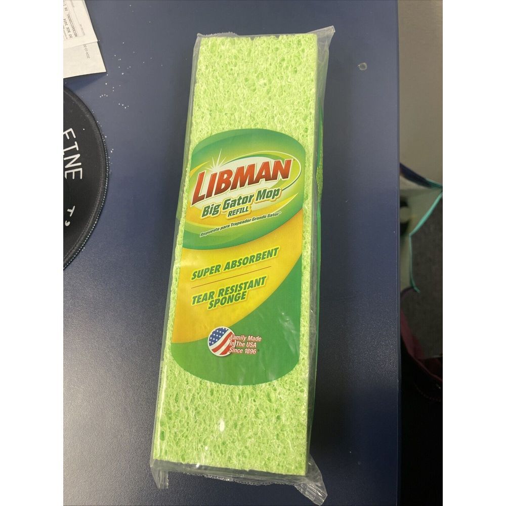 Genuine Libman Gator Mop Refill Sponge #03961 Easy Change Refill New Sealed